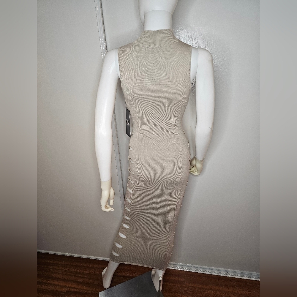 Women's Sexy Cut Out Sleeveless Maxi Dress Bodycon Party Club Long Dress Size S - Picture 2 of 13
